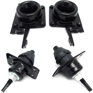 KOXUYIM Hood Release SET (4 PCS) Upper & Lower Latches, Fit for Volvo Truck VN VNL(#20498998) (#20565619) (#8074938) Black