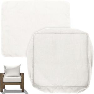 Honeycomb Outdoor Deep Seat Patio Cushion Cover, 24 x 23, Heritage Bone Replacement Slipcover for Outdoor Furniture