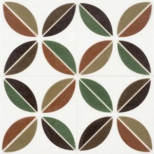 HOMETITUTE 10PCS 12x12 Inch Retro Mid-Century Leaf Motif Floor Tiles Peel and Stick Removable Self Adhesive DIY Vinyl Flooring Stickers for Kitchen Bathroom Living Room Entryway Home Decor