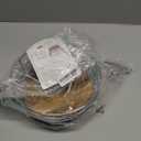 Livabber Countertop Fruit Basket Bowl with Banana Hanger, Modern Standing Fruit Vegetable Bowl Storage, with Banana Tree Holder for Kitchen Dinning Table (Round Wood, Chrome)