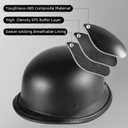 German Style Motorcycle Helmet, Thin Skull Cap Half Helmet for Adult Men Women, Novelty DOT Half Shell Helmet, Retro Half Face Helmet for Cruiser Scooter Chopper, DOT Approved