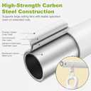 Haipeel 36 Inch Ceiling Fan Downrod, 3 FT Extension Rod with Extended Cord, 1 Inch Diameter Not Threaded Downrod for Ceiling Fan, Heavy Duty Ceiling Fan Accessories (White)