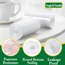 Hommaly 2 Gallon (1.8-2 Gal)120 pcs Small Clear Trash Bags, Strong 1.8 Gallon Garbage Bags, Bathroom Trash Can Bin Liners Unscented, Mini Plastic Bags for Office, Waste Basket Liner,Fit 6,7,8 Liters