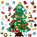CASA CLAUSI Felt Christmas Tree for Kids Christmas Decorations Xmas Gifts Home Door Hanging Decor Party Supplies Ideas Kids DIY 3.2ft 33 Pcs