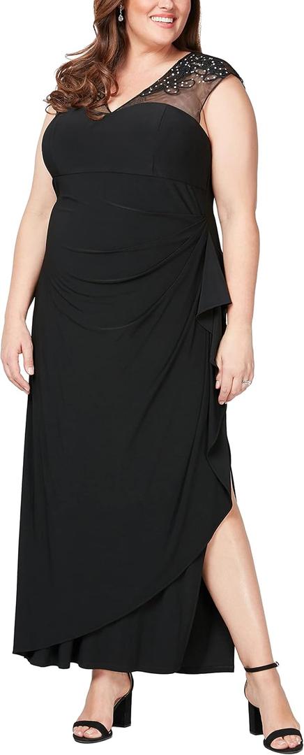 Special Occasion Dress (24 Plus, Black Illusion)