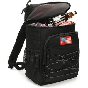 Portable Tactical Backpack Cooler, 25L Storage Long Hours Temperature Retention Outdoor Insulated Cooler Bag, Leakage-Proof Cooler Backpack for Hiking Picnic Camping Beach