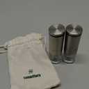 Mini Salt and Pepper Grinder Set, Adjustable Coarseness Coarse & Fine Salt Shakers Mills, Small Travel Portable Spice Tools [Without Spice Content]