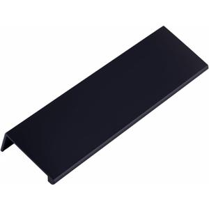 Edge Pulls Black Finger Pull for Cabinets Kitchen Concealed Drawer Pulls 3in Black Cabinet Handles Matte Black Finger Cabinet Pulls 10 Pack Modern 4" Overall Length Easy Installation (Hole Center: 3 in)