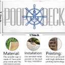 2 x Gkwa Nautical Bathroom Decor, Rustic Wood Sign, 15 x 7.5 Inches, Wall Mount