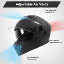 Adult Modular Motorcycle Helmets, DOT Approved Flip up Dual Visor Full Face Helmet for Men Women Moto ATV UTV Snowmobile ADV Four Wheeler Street Bike with Gloves & Mask (Black, S)
