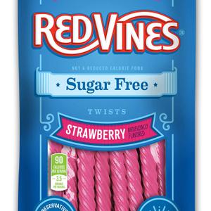 Red Vines Sugar Free Licorice, Strawberry Flavor, Soft & Chewy Candy Twists, 5oz Bags (12 Pack) (EXP 10/31/27)