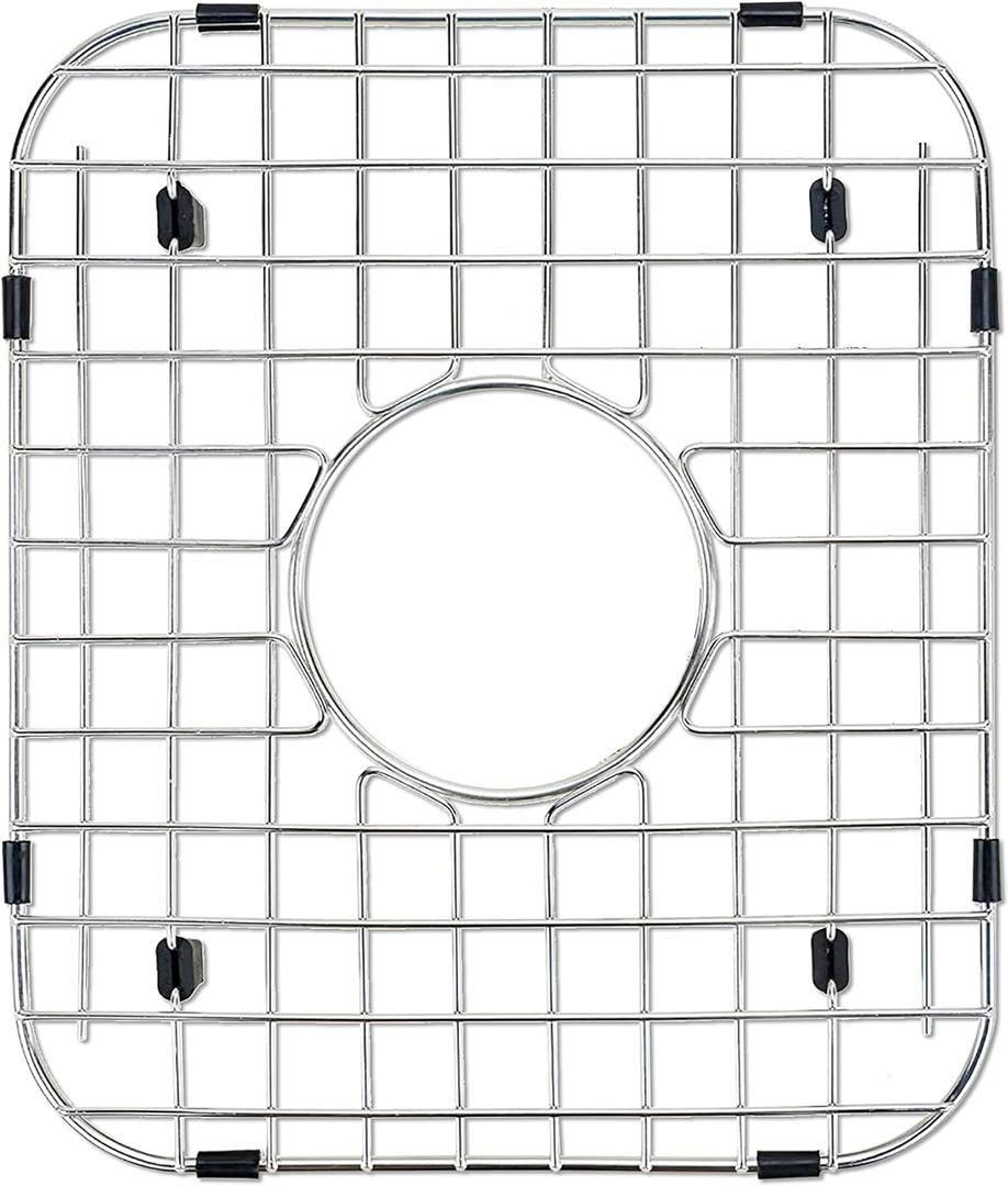 Sink Protector for Kitchen Sink Fits 12x14, Stainless Steel Sink Protector, Sink Bottom Grid (Steel Gray)
