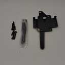 Post Mount Heavy Duty Self Locking Gate Latch for Wooden Fence, Automatic Gravity Lever Spring Fence Latches Gate Lock Gate Hardware for Outdoor/Garden/Vinyl/Wood Fence/Metal Gate,Black Finish