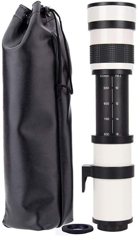 JINTU Telephoto Lens 420-800mm f/8.3 Manual for Canon EF Mount T7i T6 T6i T6s T7 T8i T3i, T4i, T5, T5i, SL2, SL1 4000D 2000D 80D 90D 5D III 6D 7D II 60D 70D 250D 750D 760D 1200D 1300D 2000D Cameras