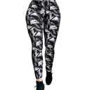 Zengjo Womens High Waisted Printed Leggings Soft Spandex Patterned Compression Yoga Workout Pants, XS