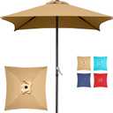 5ft Crank Mini Square Patio Umbrella Balcony Beach