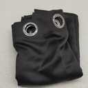 NICETOWN Living Room Blackout Curtains and Drapes, Black Solid Thermal Insulated Grommet Blackout Drapery Panels for Window (2 Panels, 29 inches Wide by 45 inches Long, Black)