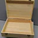 2 Pack Unfinished Wooden Box with Lid  12"x9"x3.1" Decorative Storage Keepsake Memory Boxes Natural Pine Wooden Boxes for Crafts, DIY, Painting, Wood Burning,Wood Gift Box- Ideal Gift & Home