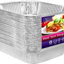 Aluminum Pans Half Size, 9X13, Extra Heavy Duty Disposable Foil Pans For Baking (30 Pack) Roasting & Chafing, Deep Tin Foil Bakeware, Steam Table Tray, Cookware, Food Prepping, Cake & Oven Pan