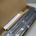 Heavy Duty Curtain Rods for Windows 72 to 144 Inch, 1 Inch Adjustable Black Curtain Rod Set with Easy Installation and Modern Design (A1,Black,30-150")