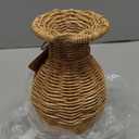 Mud Pie Flared Resin Basket Weave Vase; 6" x 4 1/2" Dia 