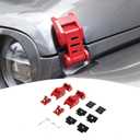 for Jeep Hood Latches Lock Catch Kit for Jeep Wrangler JK JKU 2007-2017 for Wrangler JL JLU 2018 up for Gladiator JT 2020 up, Exterior Accessories (Red) 2pcs