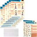 Whole Body Vibration Plate Exercise Poster Set - 6 Workout Guides & 2 Customizable 30-Day Plans for Home & Gym Use