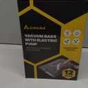 Vacuum Storage Bags for Travel with Wireless Rechargeable Air Pump, 12 Pack Travel Essentials Space Saver Compression Bag for Luggage, Suitcase, Backpack, Vacuum Seal Bags for Home Storage Clothing