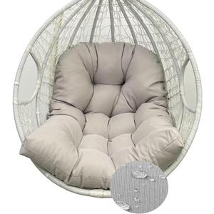 Outdoor Egg Chair Cushion Waterproof,Light Grey Outdoor Hanging Basket Seat Pads,Thicken Wicker Hammock Chair Pads, Patio Rattan Swing Chair Pad Only 47"*35"
