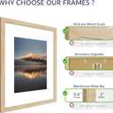 16x20 Poster Frame, Display Pictures 11X14 with Mat or 16x20 Without, Wall Hanging Frames, Natural Oak, 3 Pack