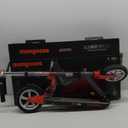 Mongoose Trace Kick Scooter for Youth Adult Boys and Girls, Quick-Release, Lightweight & Easy Folding Scooter, Bike Style Grips, Supports 176 lb Up to 220 lbs (Grey/Red)