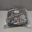 Vintage Large Entryway Rugs Indoor, 3x5 Washable Blue and Green Floral Rugs for Kitchen Floor, Bedroom Beside Bed, Non-Slip & Low Pile Stain Resistant Laundry Carpet with Plant & Bird Pattern