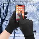 Winter Gloves for Men & Women - Touch Screen, Warm & Waterproof, Running, Cycling & Driving Gloves (Small, Black)