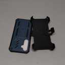 FNTCASE for Samsung Galaxy S24-FE Case: Military Grade Rugged Cell Phone Cover with Kickstand & Holster | Shockproof TPU Protection Bumper Matte Textured Design for Galaxy S24 FE Cases 6.7inch - Blue