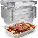 (26 Pack) Disposable 9x13 Aluminum Foil Pans with Lids, Half Size Aluminum Foil Heavy Duty Deep Steam Pans for Roasting Turkey, Cooking, Prepping- Thanksgiving, Christmas, Parties