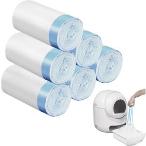 120 Count Extra Large Cat Litter Box Liners, Cat Litter Waste Receptacles Bags for Cleanpethome Self Cleaning Litter Box (Blue)