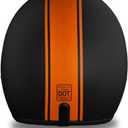 Daytona Helmets 3/ 4 Shell Open Face Motorcycle Helmet – DOT Approved [Orange Pin Stripe] [XL]