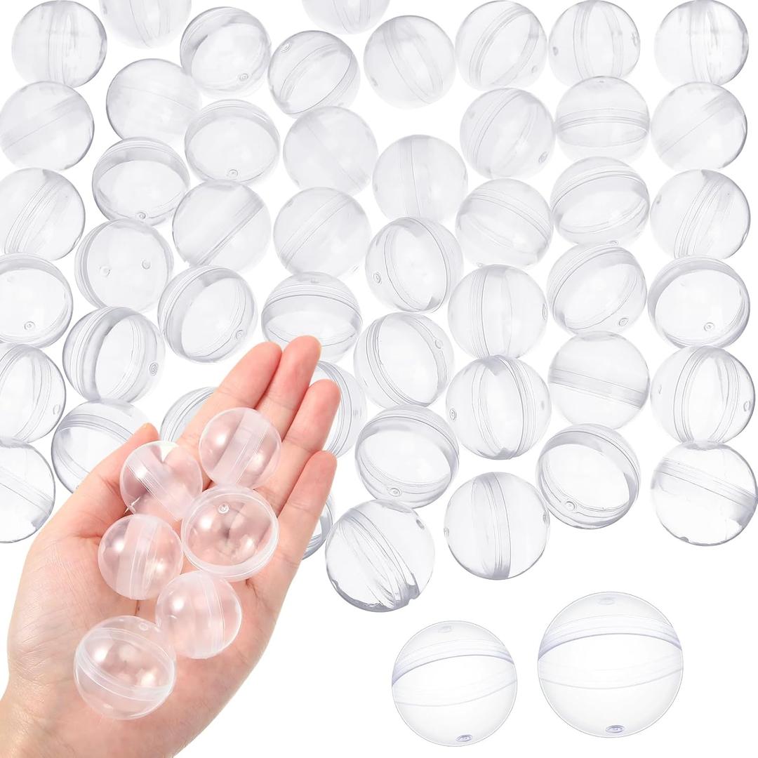 Libima 300 Pcs Gumball Machine Capsules Round Capsules 1.1" 1.25" Vending Machine Capsules Empty Clear Balls Toys Small Gumball Containers for Surprise Prize Party Favor (Clear)