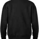 Soffe boys Classic Midweight Fleece Crew Sweatshirt (Medium, Black)
