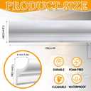 Pangda 6 Pcs 47.24" Total 23.62 ft Ceiling LED Crown Molding Trim Decorative Ceiling Molding with LED Duct Kit for Seamless Ambient Accent Lighting Waterproof Channel for Living Room Bedroom Decor