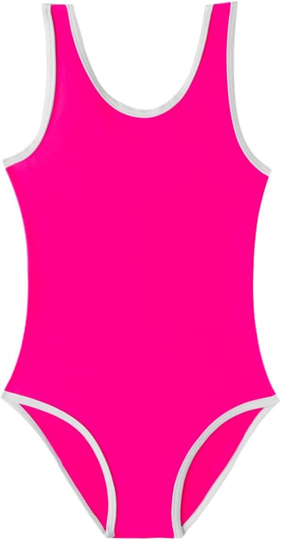 Girls One Piece Swimsuits, Toddler Girls Swimweargirls Bathing Suits, Cute Summer Beach Pool Outfit 3-12 Years (US, Age, 4 Years, Red)
