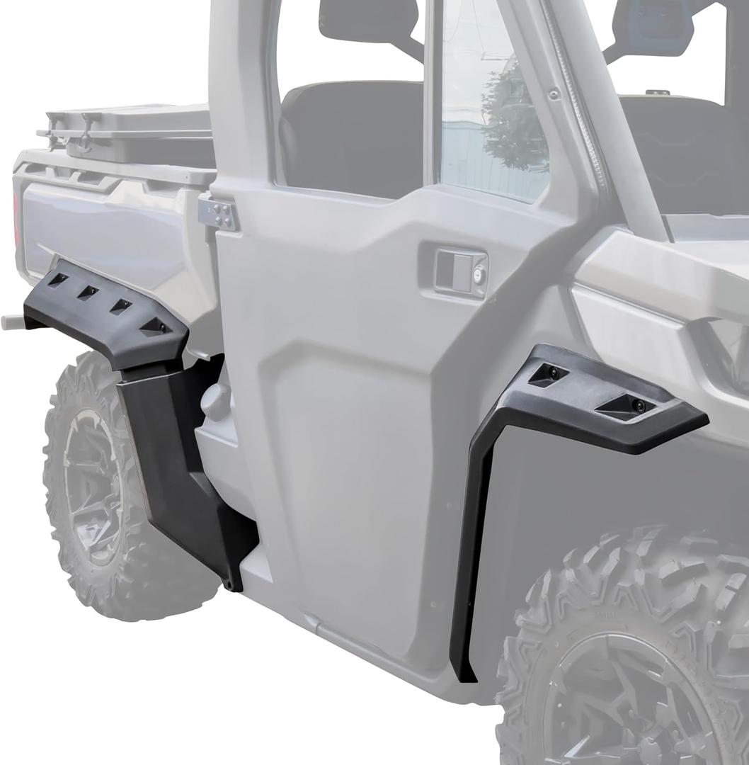 SAUTVS Heavy Duty Extended Front & Rear Fender Flares Kit Mud Flaps Mud Guards for Can-Am Defender HD5 HD7 HD8 HD9 HD10 MAX 2016-2025 Accessories(6pcs, Replace #715006821 715002424 715006822)