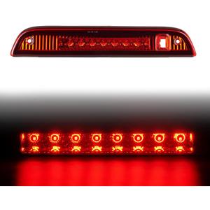 DimFlux LED 3rd Brake Light, High Mount Stop Light, Third Brake Light Assembly Cargo Lamp Compatible with 2007-2017 Jeep Patriot High Mount Rear Brake Lights Assembly, Red