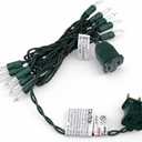 Mini Christmas Lights String Warm White Vintage Short Strand String Lights, Clear Bulbs Wire Fit Light up Christmas Decorations(10 Bulbs Connectable,5ft,Green)