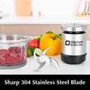 Kitchen in the box Mini Food Processor, Electric Meat Grinder & Food Chopper with 400W Powerful Veggie Chopper-One 3 Cup Bowl & S Blades for Meat/Fish/Vegetable/Baby Food