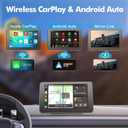 Hieha Car Play,Wireless Portable with Apple CarPlay and Android Auto Screen for Car,7" HD Touch Screen Car Stereo with Mirror Link,Backup Camera,Bluetooth5.2,GPS Navigation,AUX,FM for All Vehicles