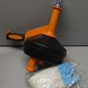 Drain Auger, Clog Remover with Drill Adapter, 25 Feet Flexible Plumbing Snake Use Manually or Powered for Kitchen, Bathroom and Shower Sink, Comes with Gloves (orange)