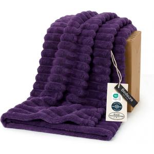 Bedsure GentleSoft Purple Fleece Blanket for Couch - Cozy Soft Blankets for Women, Cute Small Throws for Girls, 50x60 Inches