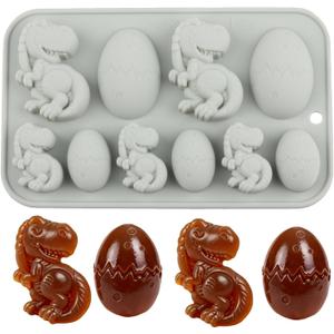 10 Cavity Dinosaur Silicone Candy Molds