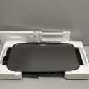 Hamilton Beach 200 Sq. In. Electric Griddle With Adjustable Temperature for 200 to 400 degrees, PTFE & PFOA Free Durathon Ceramic Reversible Nonstick Surface, Black (38522)